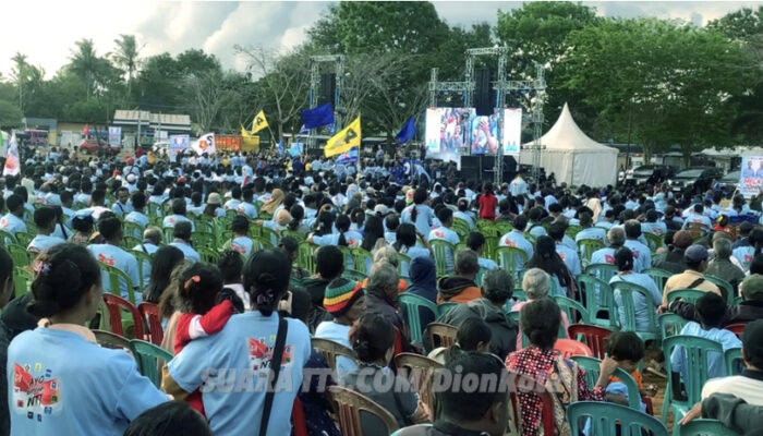 Ribuan Massa Dari 5 Kabupaten di Pulau Timor Hadiri Deklarasi Dukungan Paket Melky-Jhoni