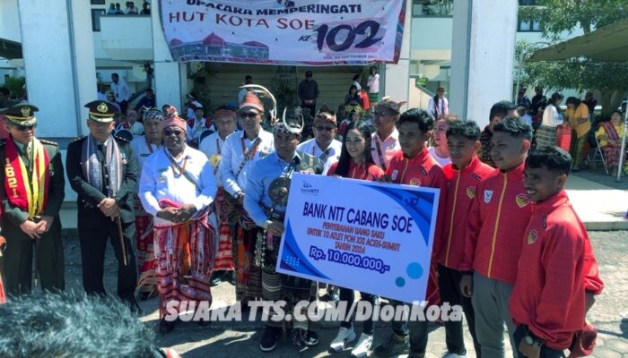 Kabupaten TTS Kirim 10 Atlet Berlaga Di PON XX1 Aceh-SUMUT, Bank NTT Berikan Uang Saku