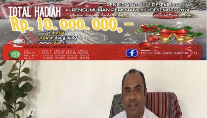 Sambut Natal, Dispora Kabupaten TTS Gelar Lomba Pohon Natal, Kota Soe Dalam Balutan Nuansa Natal