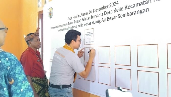 Didukung WVI Soe, Desa Kelle Deklarasi ODF dan Komitmen Terapkan Pola Hidup Sehat 