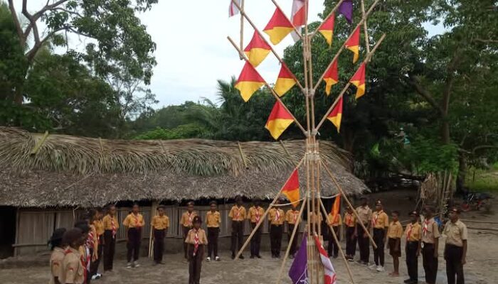 Gugus Depan Persiapan SMP Negeri Kua Aus Gelar Kegiatan Perkemahan Pramuka, Ini Tujuannya