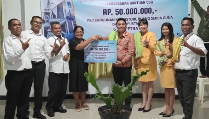 Gereja Petra Soe Dapat Dana CSR Bank Mandiri, Pdt  Yeni Sampaikan Hal Ini