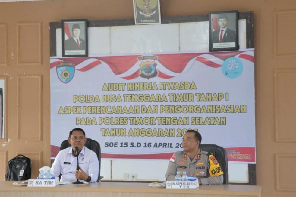 Itwasda Polda NTT Audit Kinerja Tahap I di Polres TTS