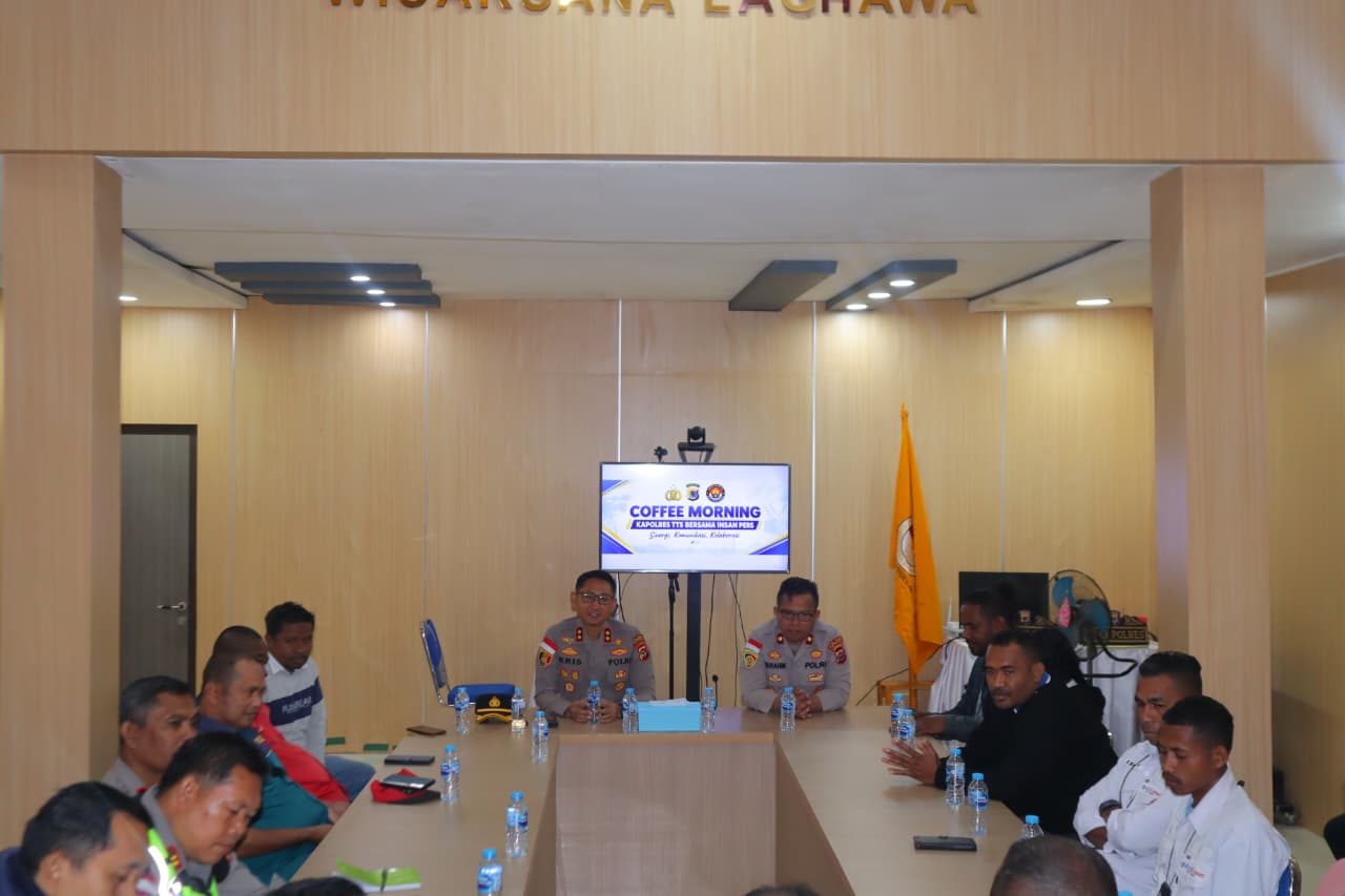 Perkuat Sinergi dan Kawal Pelayanan Publik, Kapolres TTS Coffee Morning Bersama Insan Pers